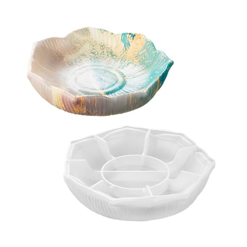 Silikonform in Blumenform, Epoxidharz für einzigartige, dekorative und funktionale Tablett, Schmuck, dekorative Epoxidharz-Schale von KAHDGSS