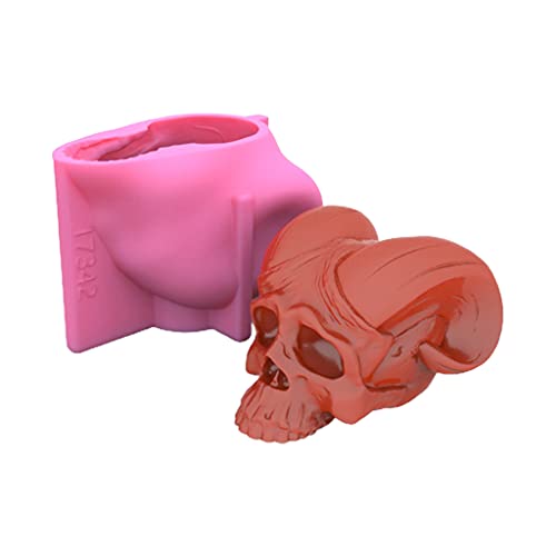Teufelshörner/Schädelschädel Silikonform Epoxidharz Dekoration Machen Seife Schmelze Harz Polymer Ton Home Dekoration Teufelshörner/Schädelschädel Silikonform Epoxidharz Dekoration Machen Seife Schmelze Harz Polymer Ton Home Dekoration von KAHDGSS