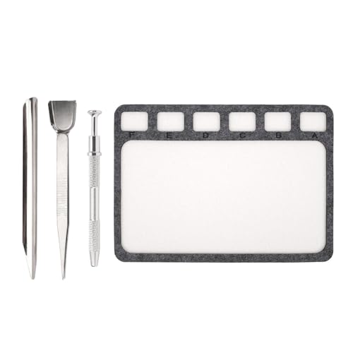 Tragbares Perlen-Organizer-Set enthält rutschfeste Filzmatte, Metallschaufeln und 6 Fächer, Perlen-Bastelmatte für Schmuckherstellung, multifunktionales Perlenzubehör Tragbares Perlen-Organizer-Set enthält rutschfeste Filzmatte, Metallschaufeln und 6 Fächer, Perlen-Bastelmatte für Schmuckherstellung, multifunktionales Perlenzubehör von KAHDGSS