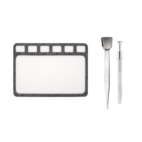 Tragbares Perlen-Organizer-Set enthält rutschfeste Filzmatte, Metallschaufeln und 6 Fächer, Perlen-Bastelmatte für Schmuckherstellung, multifunktionales Perlenzubehör Tragbares Perlen-Organizer-Set enthält rutschfeste Filzmatte, Metallschaufeln und 6 Fächer, Perlen-Bastelmatte für Schmuckherstellung, multifunktionales Perlenzubehör von KAHDGSS