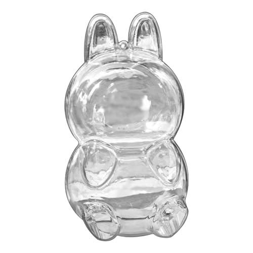 Transparente Acryl-Figuren-Vitrine mit Silikonketten-Tragetasche, Schutzhüllen für Plüschpuppen, Spielzeug, transparentes PVC-Sammeldisplay von KAHDGSS