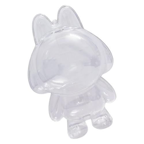 Transparente Acryl-Figuren-Vitrine mit Silikonketten-Tragetasche, Schutzhüllen für Plüschpuppen, Spielzeug, transparentes PVC-Sammeldisplay von KAHDGSS
