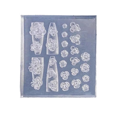 Vielseitige Silikonform Set Für 3D Nägelkunst Mit Rosenblumendesigns Ideal Für Handwerk Und Schmuckhersteller von KAHDGSS