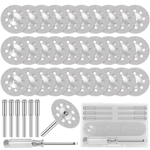 30 Stück 22mm dremel trennscheibe metal für dremel Rotationswerkzeug Zubehör, Mini Kreissägeblatt Diamant Schleifscheibe mit 6 Stück 3 mm Dorn für Rotationswerkzeug, Stein Glas Fliese Holz 30 Stück 22mm dremel trennscheibe metal für dremel Rotationswerkzeug Zubehör, Mini Kreissägeblatt Diamant Schleifscheibe mit 6 Stück 3 mm Dorn für Rotationswerkzeug, Stein Glas Fliese Holz von KAHOUI