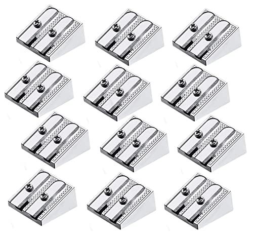 Doppelloch Bleistiftspitzer,12 Stück Anspitzer Mini Bleistiftspitzer Metallkeilspitzer Handheld Aluminiumlegierung Kleine Anspitzer für Schulen Büros Art Doppelloch Bleistiftspitzer,12 Stück Anspitzer Mini Bleistiftspitzer Metallkeilspitzer Handheld Aluminiumlegierung Kleine Anspitzer für Schulen Büros Art von KAIAIWLUO