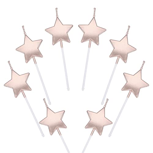 KAIAIWLUO Stern Geburtstagskerzen,8 Stück Metallic Sternform Kuchenkerzen für Geburtstag Hochzeit Party Cupcakes Dekorationen Jubiläum Champagner KAIAIWLUO Stern Geburtstagskerzen,8 Stück Metallic Sternform Kuchenkerzen für Geburtstag Hochzeit Party Cupcakes Dekorationen Jubiläum Champagner von KAIAIWLUO
