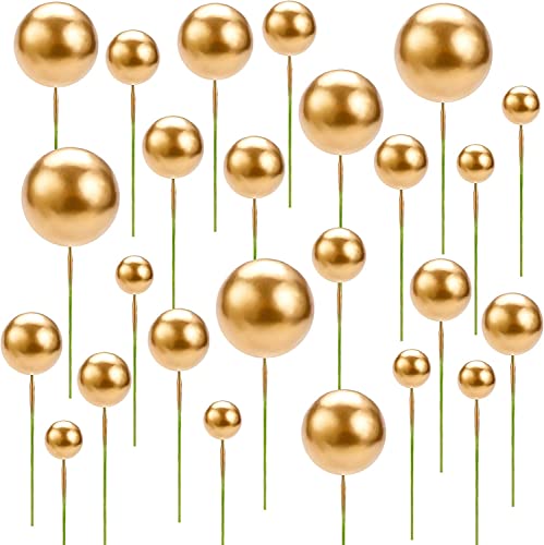 Mini Luftballons Kuchendekoration,40 Pack Runde Gold Cupcake Toppers Dekorationen Perlenkugel Kucheneinsatz Topper Schaumstoff Ball Kuchen Picks für Hochzeiten Geburtstage Parteien Lebensmittel Mini Luftballons Kuchendekoration,40 Pack Runde Gold Cupcake Toppers Dekorationen Perlenkugel Kucheneinsatz Topper Schaumstoff Ball Kuchen Picks für Hochzeiten Geburtstage Parteien Lebensmittel von KAIAIWLUO