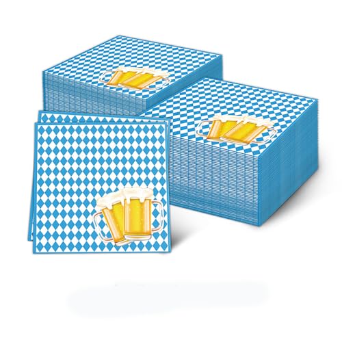KAIAIWLUO Servietten,50 Stück Oktoberfest Servietten Blau und Weiße Papstar Servietten Einweg Papierservietten Dekorative Bayrisch Servietten für Oktoberfest Festival Partyzubehör Tischdekoration KAIAIWLUO Servietten,50 Stück Oktoberfest Servietten Blau und Weiße Papstar Servietten Einweg Papierservietten Dekorative Bayrisch Servietten für Oktoberfest Festival Partyzubehör Tischdekoration von KAIAIWLUO