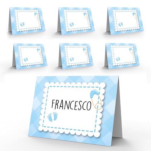Tischkarten zur Taufe, für Jungen, elegant, 40 Stück, für Taufe oder Kind, originelle Dekorationen Tischkarten zur Taufe, für Jungen, elegant, 40 Stück, für Taufe oder Kind, originelle Dekorationen von KAÏDENSÏ
