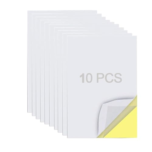KAIHENG 10 Blätter transparentes doppelseitiges Klebeband, A4-Format, extra stark klebende doppelseitige Klebebandblätter mit gelbem Liner für DIY-Partys/Kunst/Basteln/Dekorationsklebeband für Zuhause von KAIHENG