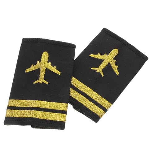 KAILIKETIY 1 Paar Airline Pilot Uniform Schulterklappen Epauletten für Cosplay Bühnenauftritte Professionelles Design Langlebig Pilotenuniformen Symbol der Professionalität von KAILIKETIY