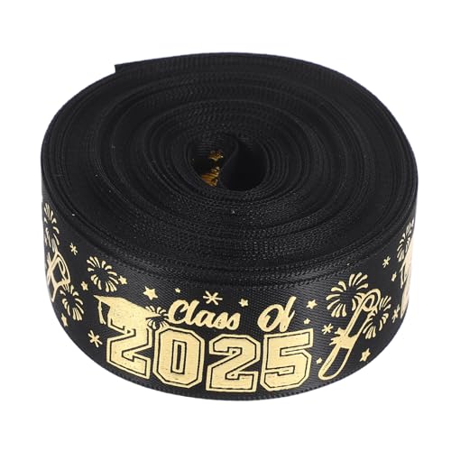 KAILIKETIY 1 Roll -abschlussbänder Klasse Von 2025 Polyester Band Glückwunsch Gradband Für Absolventen DIY Bows Party Dekoration Hochzeitskranzhandwerk 10 Yard von KAILIKETIY