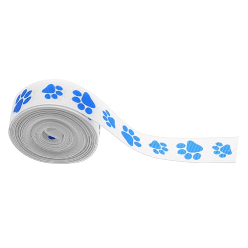 KAILIKETIY 1 Rolle Paw Print Geschenkband aus Polyester für Bastelprojekte Dekorationen und Yards Robuste und Fadebeständige für Anwendungen und Festliche Anlässe von KAILIKETIY