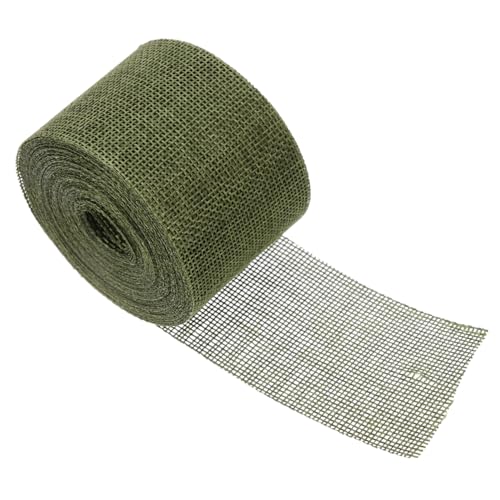 KAILIKETIY 1 Rolle Rollende Dekorationsbänder Jute für Diy Militärgrün für Hochzeitsdekoration Party Dekoration und Bastelprojekte von KAILIKETIY
