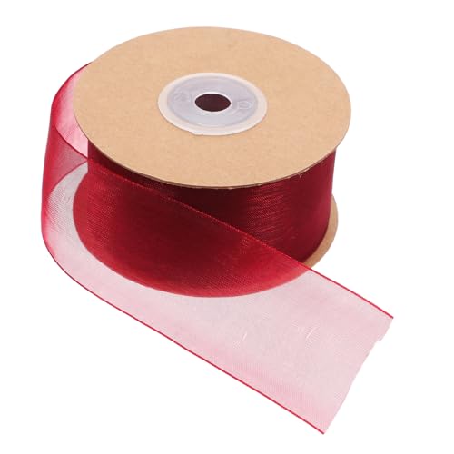KAILIKETIY 1 Rolle Transparentes Organza Band für Diy Bastel und Geschenkverpackungen Doppelseitig Chiffon Dekoband für Weihnachten Hochzeiten und Besondere Anlässe von KAILIKETIY