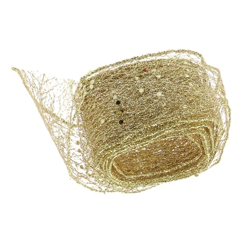 KAILIKETIY 1 Rolle Weihnachtsband Band Verdrahtet Glitzerndes Drahtband Zierleiste Zum Nähen Hochzeitsband Baumbänder Urlaubsbänder Verdrahtetes Band Kranzband Golden Schnur KAILIKETIY 1 Rolle Weihnachtsband Band Verdrahtet Glitzerndes Drahtband Zierleiste Zum Nähen Hochzeitsband Baumbänder Urlaubsbänder Verdrahtetes Band Kranzband Golden Schnur von KAILIKETIY