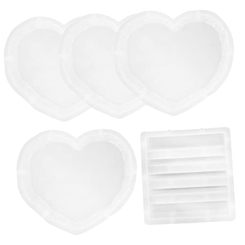 KAILIKETIY 1 Satz Herzförmige Untersetzer Silikonform Teiliges DIY Gießform für Epoxidharz für Teetassen und Kreative Tischdekoration Langlebig und Praktisch von KAILIKETIY