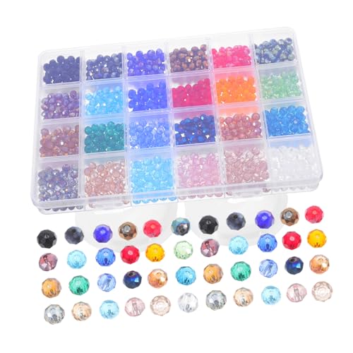KAILIKETIY 1 Schachtel Glasperlen dekorative Perlen Armband runde Perlen Halskette Perlen lose Perlen aus Glas Herstellung von Perlenarmbändern Kit zur Herstellung von Kristallarmbändern KAILIKETIY 1 Schachtel Glasperlen dekorative Perlen Armband runde Perlen Halskette Perlen lose Perlen aus Glas Herstellung von Perlenarmbändern Kit zur Herstellung von Kristallarmbändern von KAILIKETIY