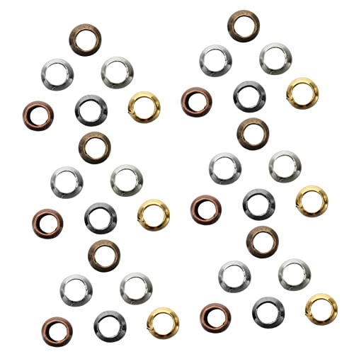 KAILIKETIY 1 Schachtel Große Loch Spacerperlen Metall Farben Lose DIY Schmuckperlen für Armbänder und für Kreative Bastelprojekte KAILIKETIY 1 Schachtel Große Loch Spacerperlen Metall Farben Lose DIY Schmuckperlen für Armbänder und für Kreative Bastelprojekte von KAILIKETIY
