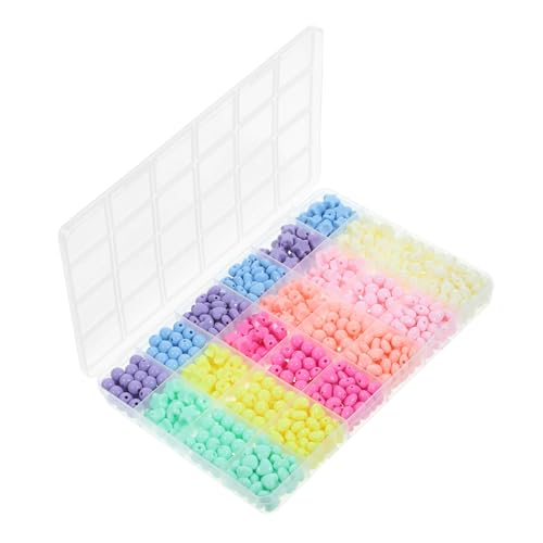 KAILIKETIY 1 Schachtel Teiliges Acryl perlen Bunte DIY Schmuckperlen Leichte Bastelperlen für Armbänder Halsketten Vielseitige Bastelmaterialien mit Glatter Oberfläche von KAILIKETIY