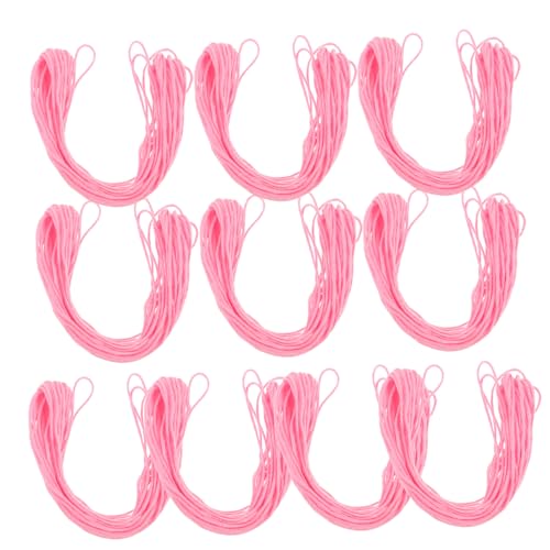 KAILIKETIY 10 Rollen Handgefertigter Gewebter Baumwollfaden Nähprodukte Nähzubehör Freundschaftsarmbänder Floss Baumwollstickgarn Stickspulen Nähbedarf Und Zubehör Rosa von KAILIKETIY