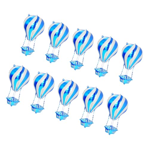 KAILIKETIY 10 Stück Aluminiumfolie Ballons Heißluftballon Geburtstagsdeko Kinderparty Wanddeko Leichtes Farbechtes Partyzubehör für Weihnachten Halloween Neujahr KAILIKETIY 10 Stück Aluminiumfolie Ballons Heißluftballon Geburtstagsdeko Kinderparty Wanddeko Leichtes Farbechtes Partyzubehör für Weihnachten Halloween Neujahr von KAILIKETIY