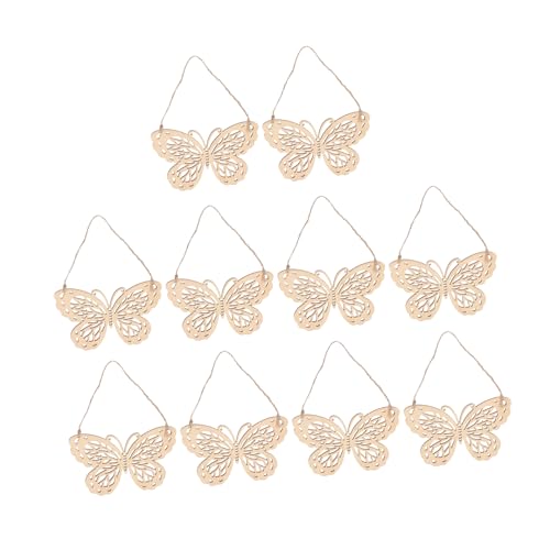 KAILIKETIY 10 Stück Schmetterling-anhänger Frühlingsdeko Khaki Holz KAILIKETIY 10 Stück Schmetterling-anhänger Frühlingsdeko Khaki Holz von KAILIKETIY