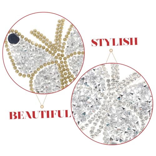 KAILIKETIY 10 Stück Selbstklebende Strass Bügelpatches Silberweiß Dekorative Multifunktionale Reparatur und Aufnäher für Kleidung Rucksäcke mit Hochwertiger Stickerei Langlebig und von KAILIKETIY