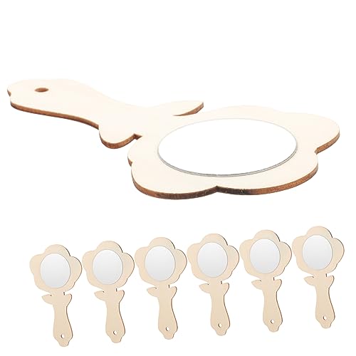 KAILIKETIY 10 Stück Teiliges Holz Handspiegel Unvollendete DIY Spiegel für Kreative Gestaltung für Bastelprojekte und Dekoration im Schlafzimmer oder Wohnzimmer KAILIKETIY 10 Stück Teiliges Holz Handspiegel Unvollendete DIY Spiegel für Kreative Gestaltung für Bastelprojekte und Dekoration im Schlafzimmer oder Wohnzimmer von KAILIKETIY