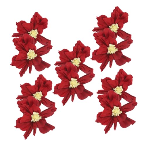 KAILIKETIY 10 Stück Teiliges Papierblumensträuße aus Krepppapier Weinrot Vielseitige DIY Party Deko für Hochzeit Brautparty Wohnraumgestaltung Wiederverwendbare Farbenfrohe Tisch und von KAILIKETIY