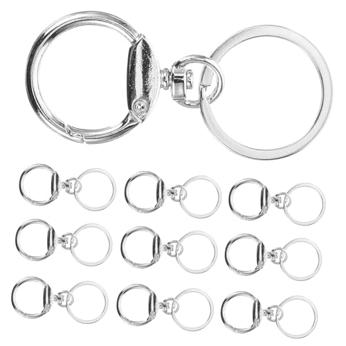 KAILIKETIY 10 Stück Teiliges Schlüsselanhänger Clips aus Langlebiger Zinklegierung Praktische Schlüsselringverschlüsse für DIY Schlüsselbunde Robuste Metall Karabiner für Sicheren Halt und von KAILIKETIY