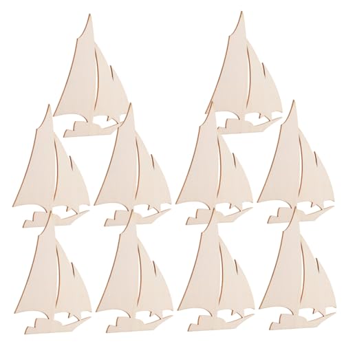 KAILIKETIY 10 Stück Teiliges Unbemalte Holz Segelboote für Diy Bastelprojekte Nautische Tischdeko für Küstendekor und Kreative Gestaltung Wohnräumen KAILIKETIY 10 Stück Teiliges Unbemalte Holz Segelboote für Diy Bastelprojekte Nautische Tischdeko für Küstendekor und Kreative Gestaltung Wohnräumen von KAILIKETIY