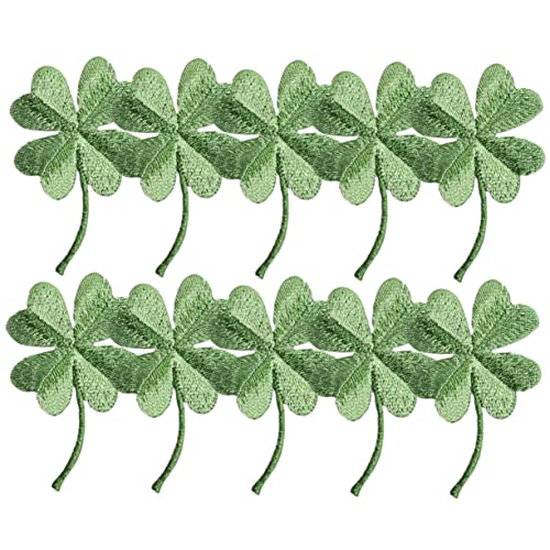 KAILIKETIY 10 Stück Vier -Blätter -Graspaste -Blume für Kleidung gestickte Aufnäher bestickt Hutschachtel abriebfeste Kleidungsflicken austauschbare Kleiderflicken Stoff Green KAILIKETIY 10 Stück Vier -Blätter -Graspaste -Blume für Kleidung gestickte Aufnäher bestickt Hutschachtel abriebfeste Kleidungsflicken austauschbare Kleiderflicken Stoff Green von KAILIKETIY