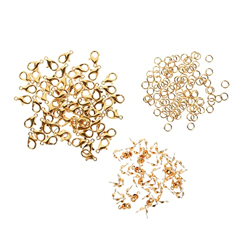 KAILIKETIY 100 Sätze Teiliges Goldene Schmuckverschlüsse und Biegeringe für Schmuckherstellung für DIY Armbänder und Handwerksqualität KAILIKETIY 100 Sätze Teiliges Goldene Schmuckverschlüsse und Biegeringe für Schmuckherstellung für DIY Armbänder und Handwerksqualität von KAILIKETIY