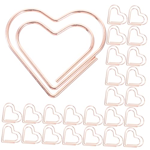 KAILIKETIY 100 Stück Herzförmige Büroklammern aus Roségold Dekorative Büroklammern für Dokumente Notizen und Karten Kreative und Praktische Aktenklammern für Büro und Zuhause KAILIKETIY 100 Stück Herzförmige Büroklammern aus Roségold Dekorative Büroklammern für Dokumente Notizen und Karten Kreative und Praktische Aktenklammern für Büro und Zuhause von KAILIKETIY