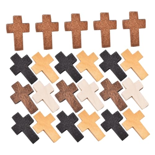 KAILIKETIY 100 Stück Holzkreuz Dekoration Kleine Holz Kreuze für Diy Bastelprojekte Outdoor Garten für Feste und Kreative Wohnraumgestaltung von KAILIKETIY