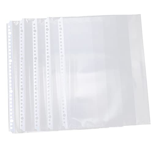 KAILIKETIY 100 Stück Innentasche für Ordner Ordnerhüllen A4 Binder Reißverschluss Blattbeutel schnellhefter transparente Innentasche transparente Papierschutzhüllen Plastik von KAILIKETIY