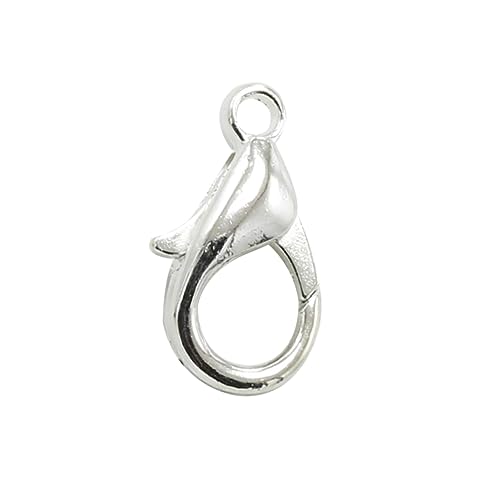 KAILIKETIY 100 Stück Zinklegierung Lobster Clasp Verschlüsse DIY Schmuckherstellung Zubehör für und Armbänder Helles Silber KAILIKETIY 100 Stück Zinklegierung Lobster Clasp Verschlüsse DIY Schmuckherstellung Zubehör für und Armbänder Helles Silber von KAILIKETIY
