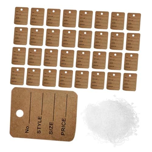 KAILIKETIY 1000 Stück Kleine Kraftpapier-anhänger, Zahlen, Größen, Preise, Hängeetiketten Für Kleidung, Schmuck, Schuhe, Produktkennzeichnung, Schnur, Warendisplay, Einzelhandelsanhänger KAILIKETIY 1000 Stück Kleine Kraftpapier-anhänger, Zahlen, Größen, Preise, Hängeetiketten Für Kleidung, Schmuck, Schuhe, Produktkennzeichnung, Schnur, Warendisplay, Einzelhandelsanhänger von KAILIKETIY