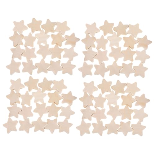 KAILIKETIY 100Stücke DIY Holzperlen Fünfzackige Stern Perlen für Schmuck Basteln Zubehör Kreative Materialien für Armbänder und Mehr von KAILIKETIY