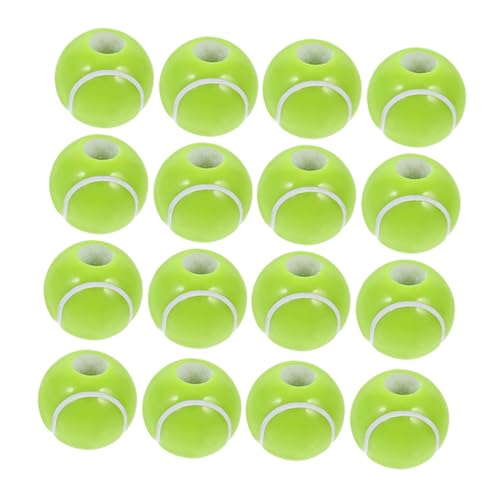 KAILIKETIY 100Stücke DIY Tennisperlen Grünes Acryl mit Großem Loch für Schmuckherstellung Armband Halskette und Basteldekorationen Langlebig und von KAILIKETIY