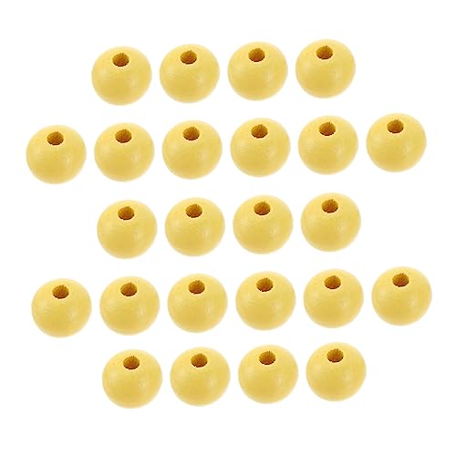 KAILIKETIY 100Stücke Farbige Holzperlen für DIY Bastelprojekte Runde Naturholzperlen für Armbänder Schmuck Dekoration und Pastellfarben Hochwertiges von KAILIKETIY