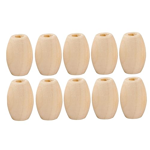 KAILIKETIY 100Stücke Holzperlen DIY Bastelmaterial für Schmuckherstellung Runde Natürliche Holzperlen mit Löchern für Ketten Armbänder und Dekorationen für Kreative Projekte von KAILIKETIY