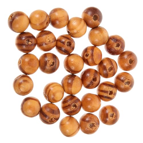 KAILIKETIY 100Stücke Holzperlen Runde Perlen für DIY Schmuckzubehör Bastelperlen für Armbänder Natürliche Holzperlen für Projekte und Handwerkskunst von KAILIKETIY