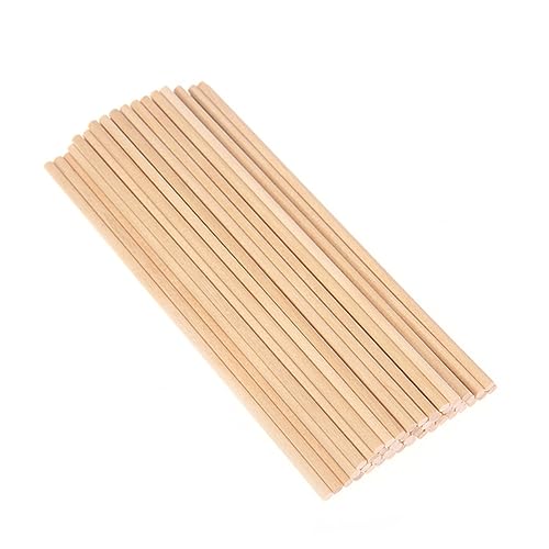KAILIKETIY 100Stücke Holzstäbe Rund Unvollendete Holzdübel für DIY Bastelprojekte für Modellbau Kinderhandwerk und Holzarbeiten KAILIKETIY 100Stücke Holzstäbe Rund Unvollendete Holzdübel für DIY Bastelprojekte für Modellbau Kinderhandwerk und Holzarbeiten von KAILIKETIY