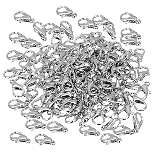 KAILIKETIY 100Stücke Hummerkrallen Verschlüsse Zinklegierung für Schmuckherstellung Langlebig Rostfrei für Armbänder und DIY Projekte von KAILIKETIY
