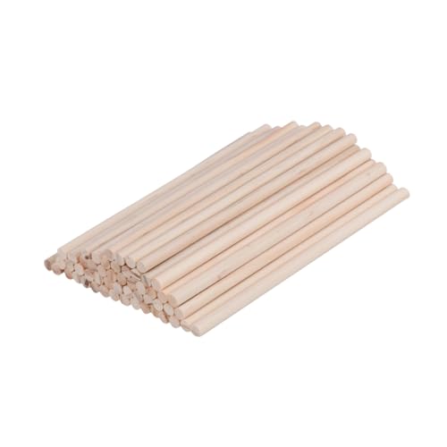 KAILIKETIY 100Stücke Kiefernholz Rundstäbe für Handwerk und Modellbau Langlebige Holzstäbchen für DIY Projekte für Bastler und Holzarbeiter von KAILIKETIY