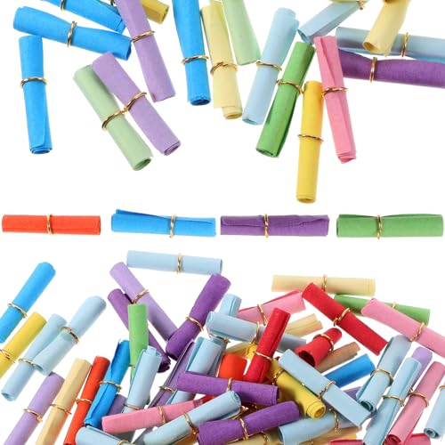 KAILIKETIY 100Stücke Mini Papierrollen für Wunschflaschen Vintage Schreibrollen Bunten Farben für Papierdekoration und DIY Projekte KAILIKETIY 100Stücke Mini Papierrollen für Wunschflaschen Vintage Schreibrollen Bunten Farben für Papierdekoration und DIY Projekte von KAILIKETIY
