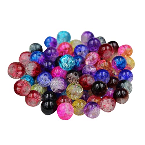 KAILIKETIY 100Stücke Teiliges Set Handgefertigter Glasperlen DIY Schmuckzubehör für Armbänder Halsketten und Bastelprojekte Zufällige Farben für Einzigartige Designs von KAILIKETIY