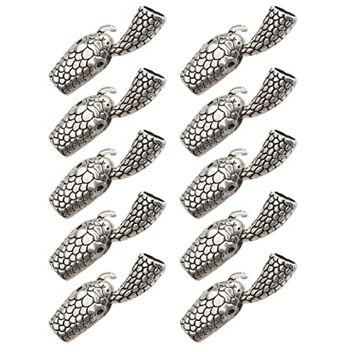 KAILIKETIY 10Paare Schlangenkopf Armbandverschlüsse Legierung Schmuckverbindungsstücke für DIY Armbänder Langlebig für Schmuckherstellung und Bastelprojekte von KAILIKETIY